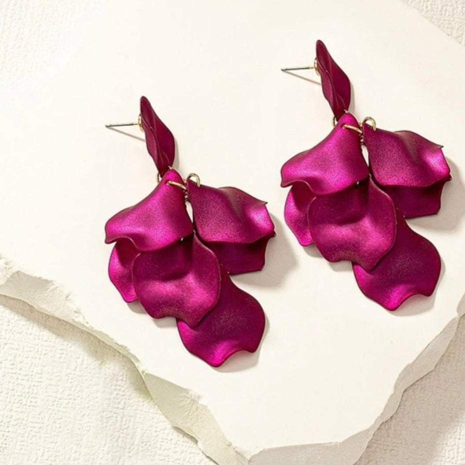 Aretes de pétalos