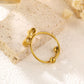 Anillo ajustable de moño- acero inoxidable