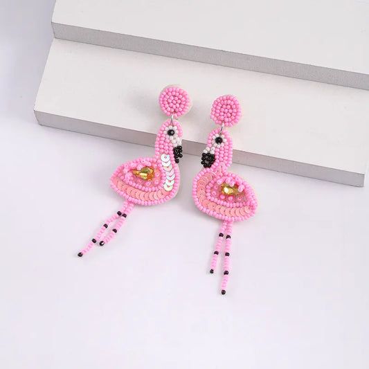 Aretes de flamingos