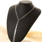 Collar trenza plateado - acero inoxidable