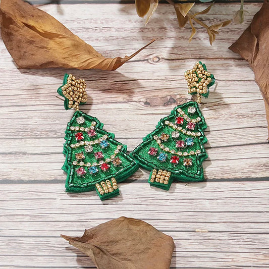 Aretes de arbolitos navideños mod2