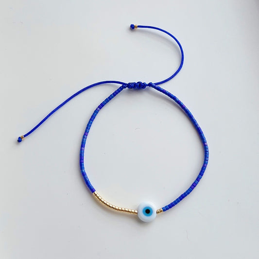 Pulsera azul de ojo