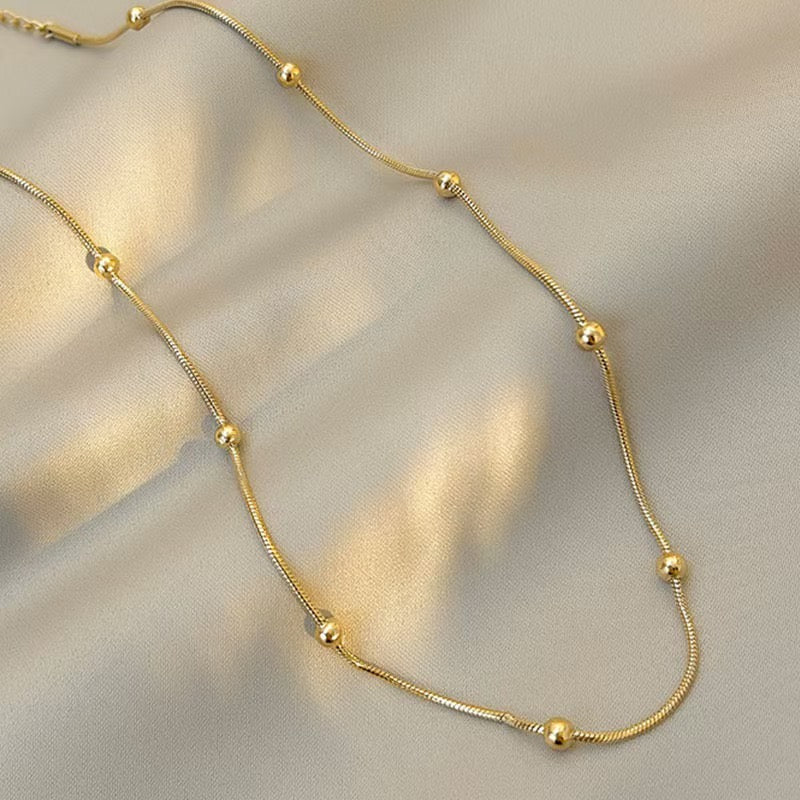 Collar bolitas - Acero inoxidable