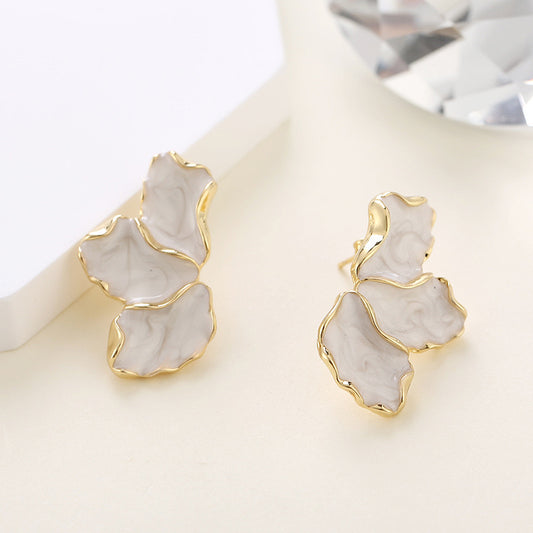 Aretes de hojas azules