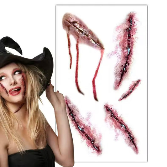 Plantilla de tatuajes temporales para maquillaje de Halloween
