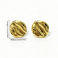 Aretes circularesdorados - acero inoxidable