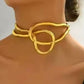 Collar versátil dorado