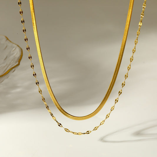 Collar en capas de acero inoxidable- mod2