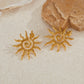 Aretes soles dorados- acero inoxidable