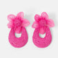 Aretes flores rosadas