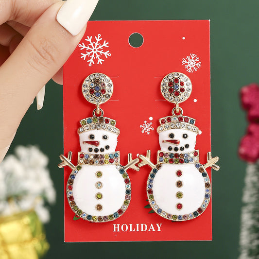 Aretes muñeco de nieve
