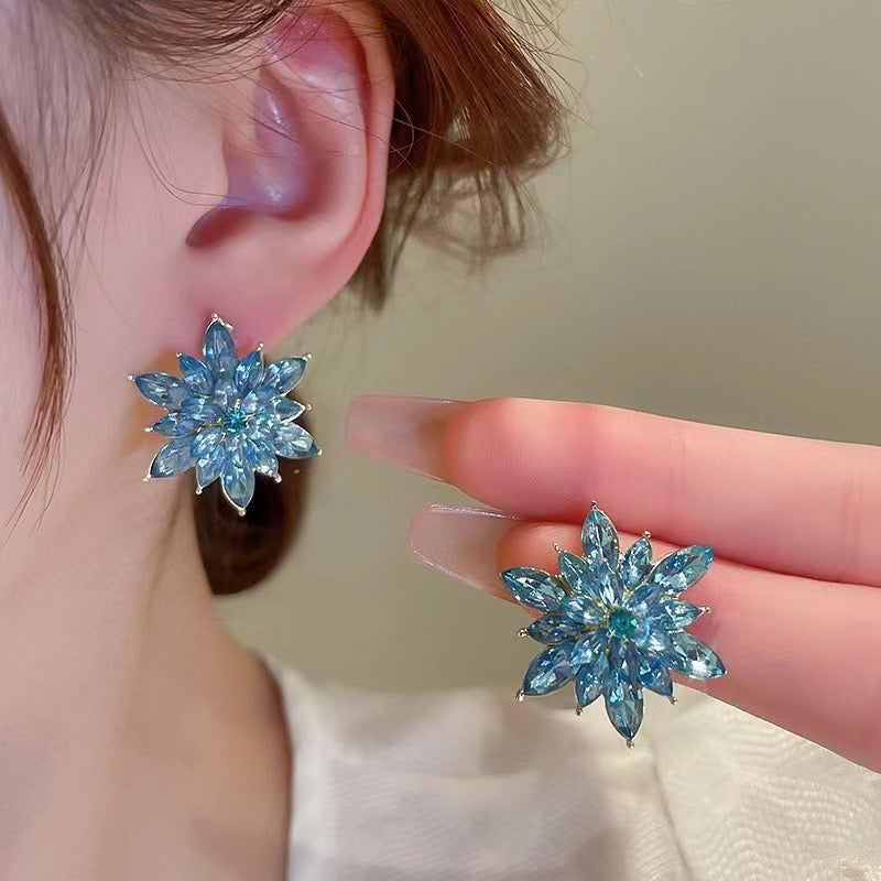 Aretes de copos - azules