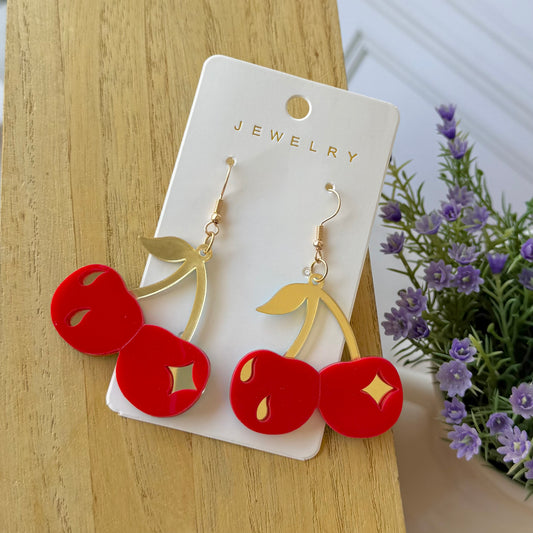 Aretes cerezas