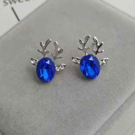 Aretes de renos azules