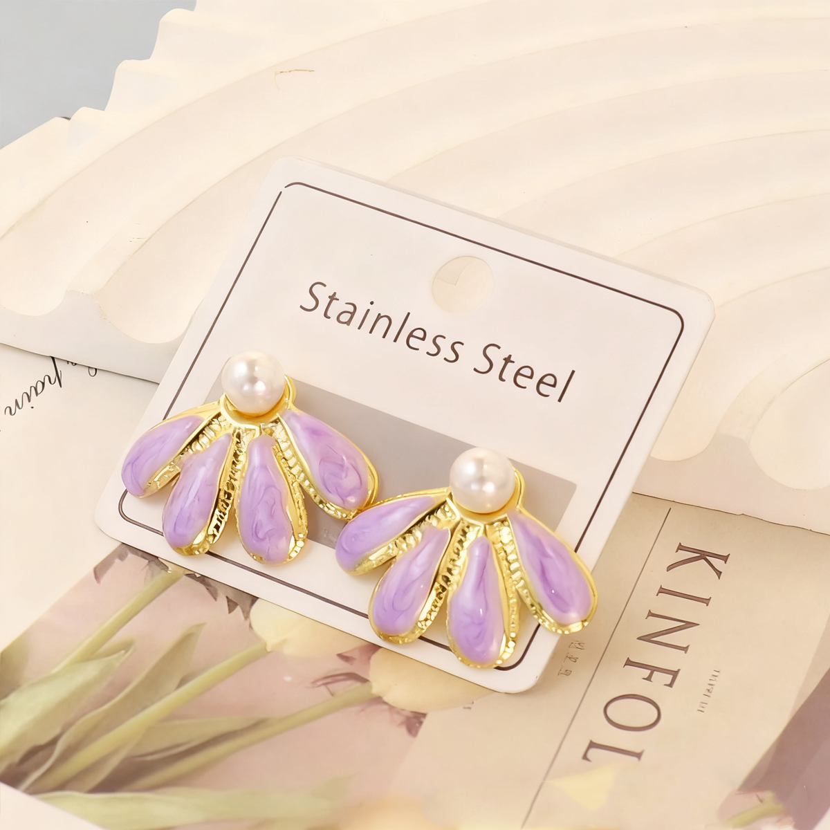 Aretes florecitas - acero inoxidable