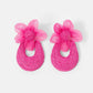 Aretes flores rosadas