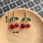 aretes de cerezas