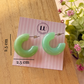 Aretes medio círculo - verdes