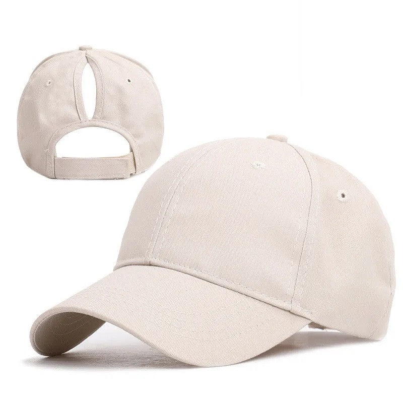 Gorra con doble orifico para usar con coleta