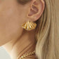 Aretes de abanico - acero inoxidable