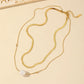Collar 2 en 1 perla- acero inoxidable