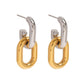 Aretes bicolor - acero inoxidable