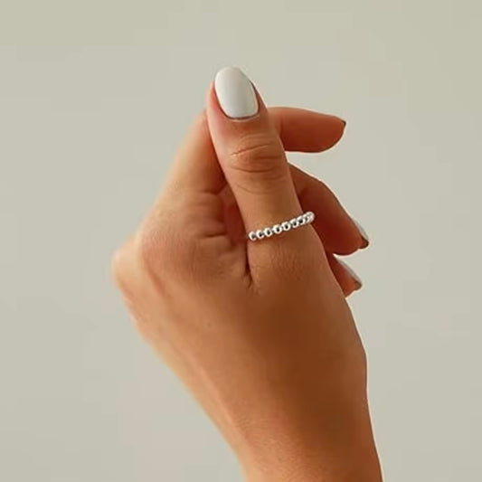 Anillo antiestrés anti ansiedad ( ajustable) - Acero inoxidable