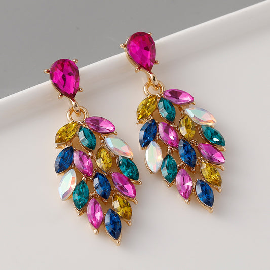 Aretes penacho- rosados