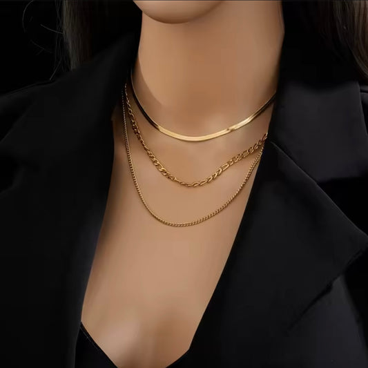 Collar en capas- acero inoxidable