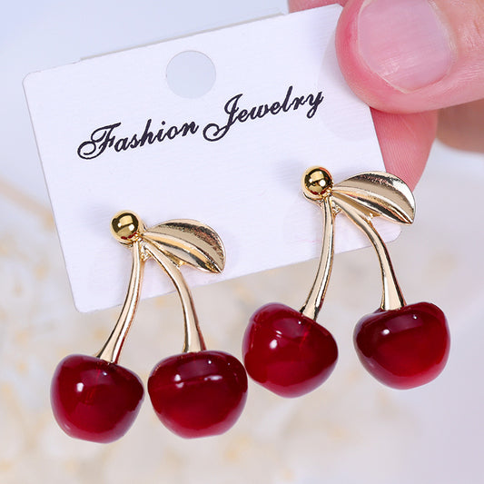 Aretes de cerezas