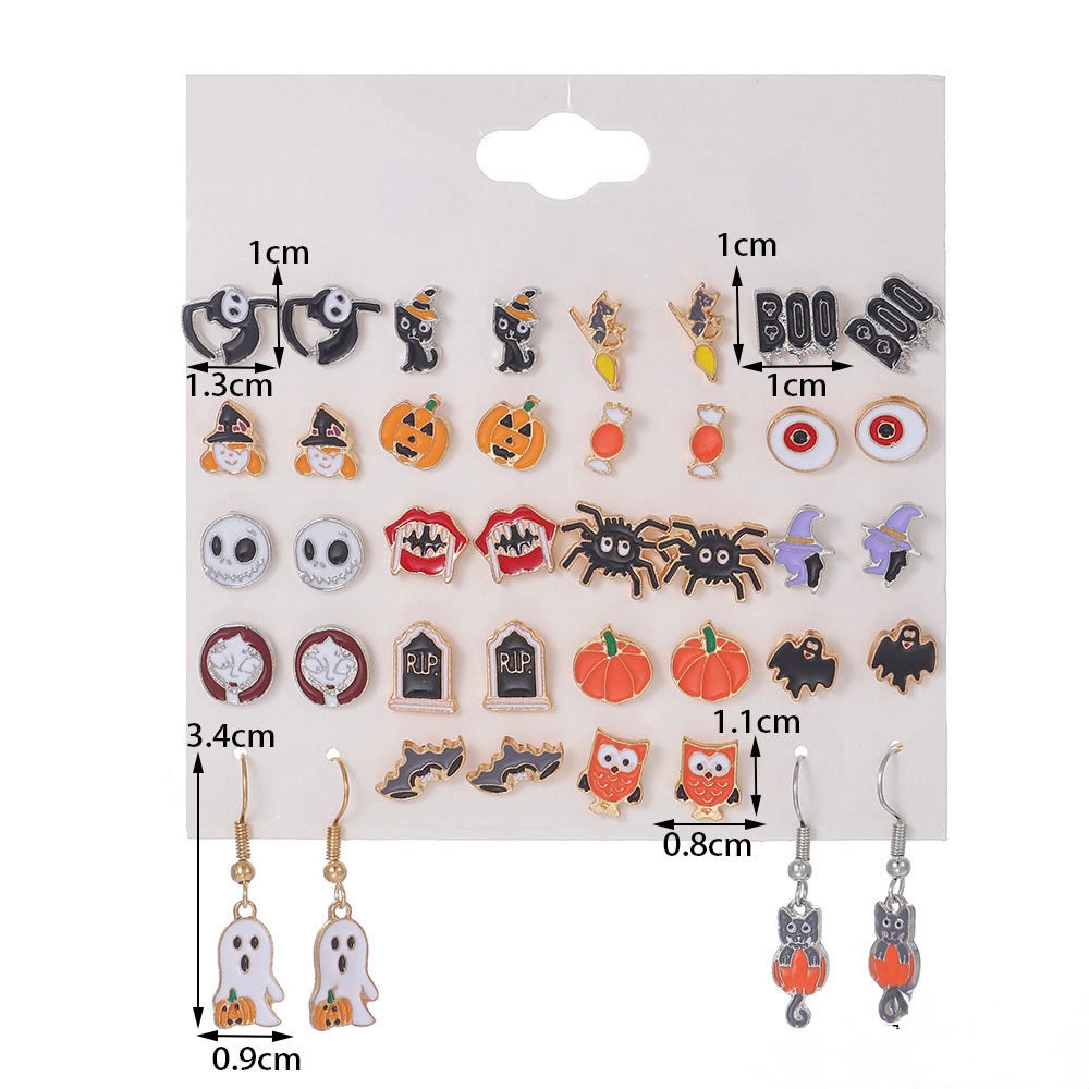 Aretes Halloween - 20 pares de aretes