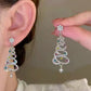 Aretes arbolitos plateados