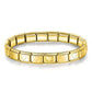 Pulsera dorara italiana corazones- Acero inoxidable