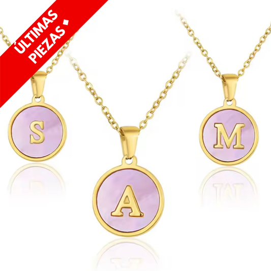 Iniciales rosa gold - Acero inoxidable