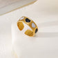Anillo ajustable corazones byn- acero inoxidable