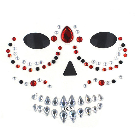Pedrería adhesiva facial para Halloween