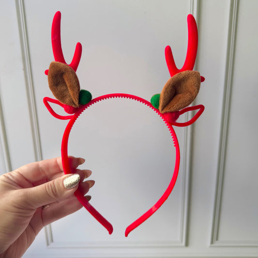 Diadema de reno- terciopelo