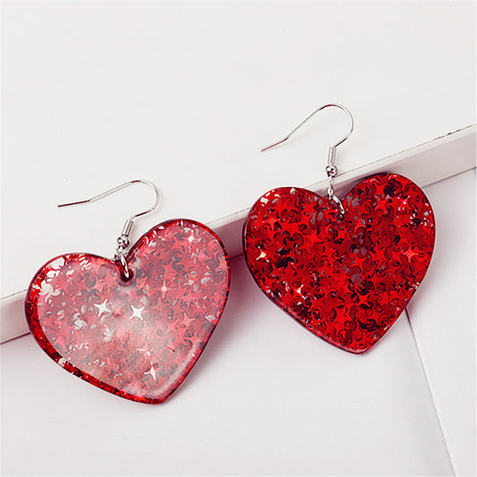 Aretes de corazones con brillitos