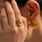 Anillo ajustable caracol - acero inoxidable