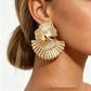 Aretes abanico dorados