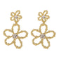 Aretes flores doradas