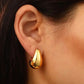 Aretes canoa - dorado