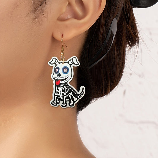 Aretes de esqueleto- perrito