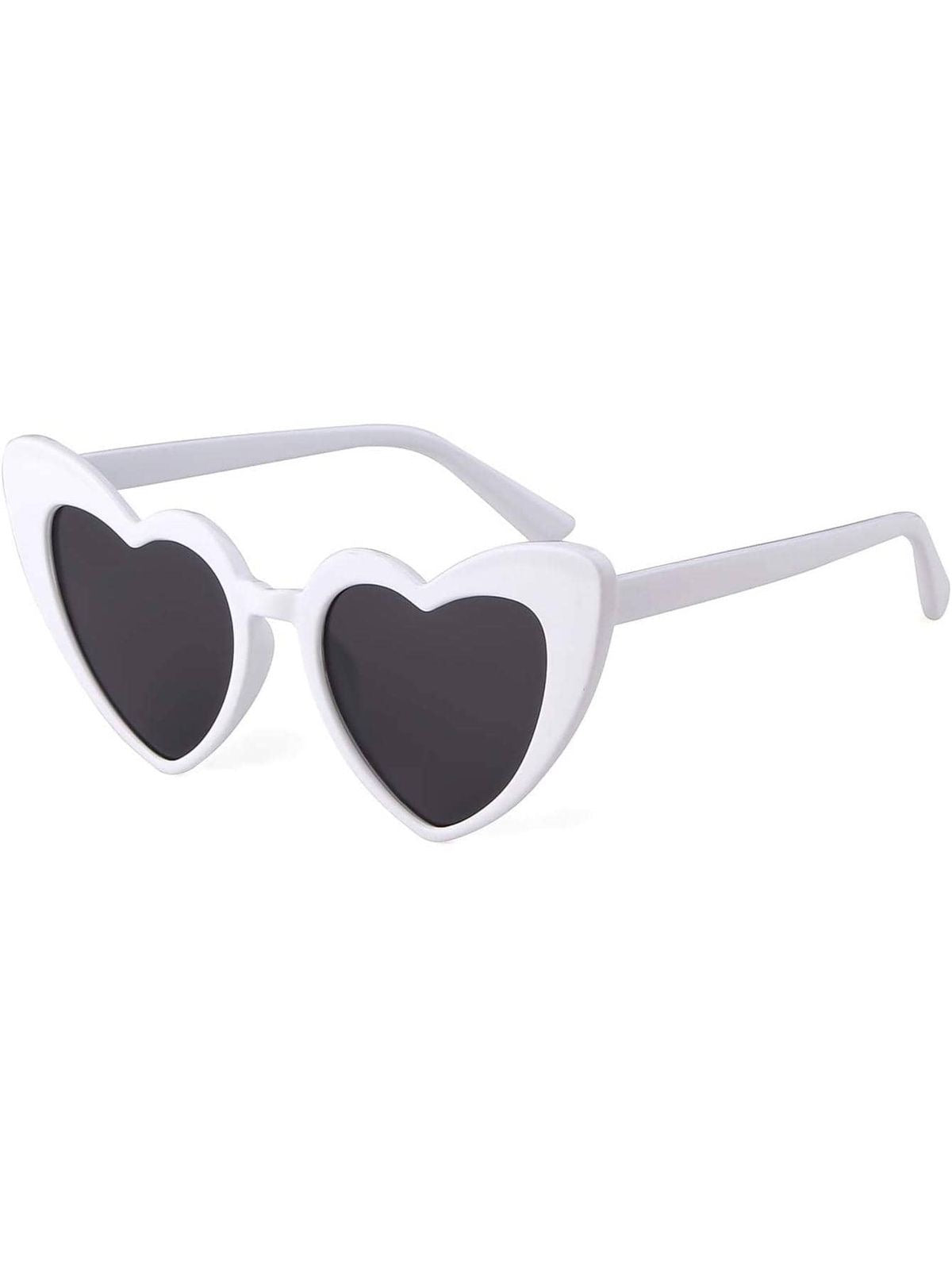 Lentes de corazón blancos