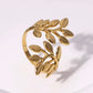 Anillo ajustable hojitas/ Acero inoxidable