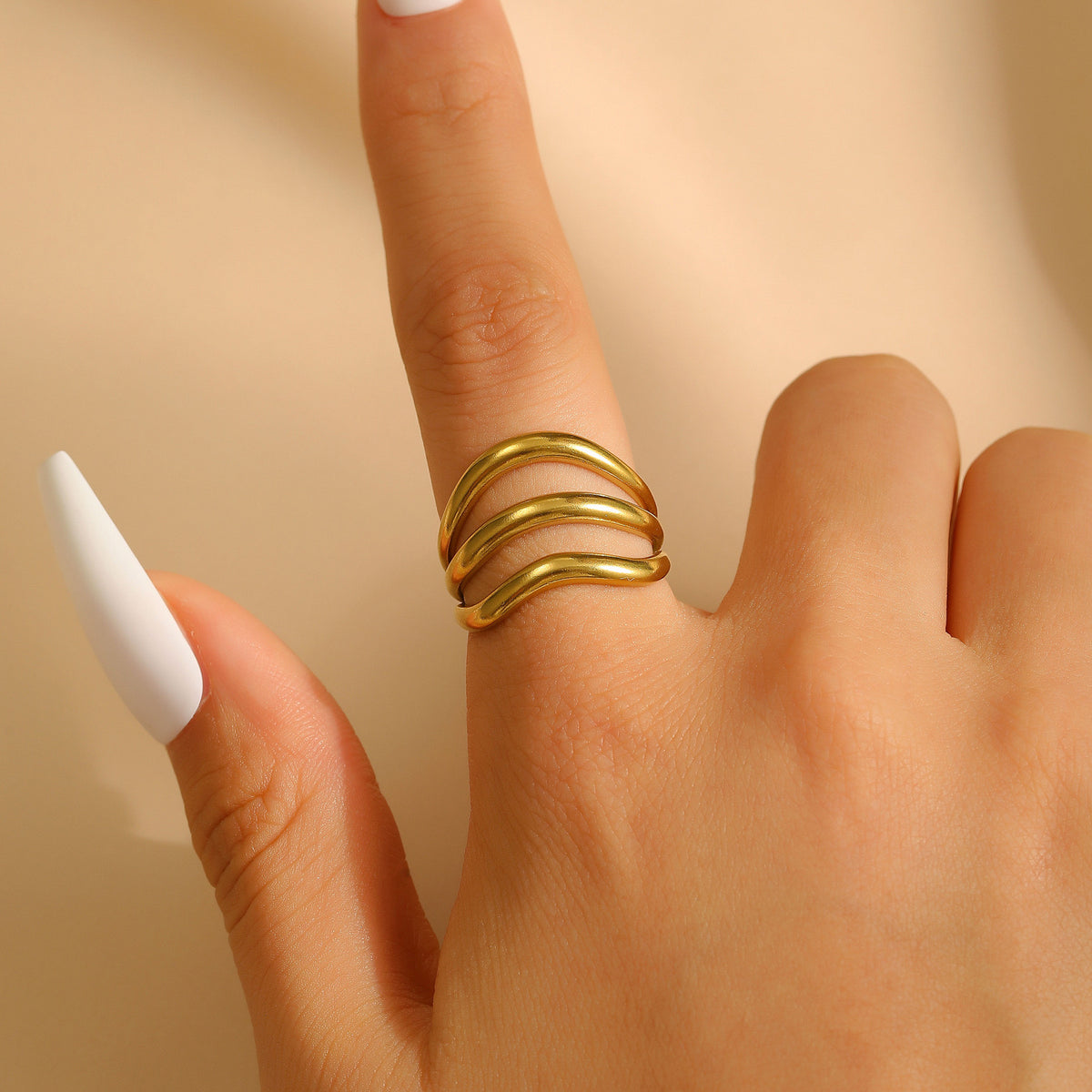 Anillo ajustable de líneas- acero inoxidable