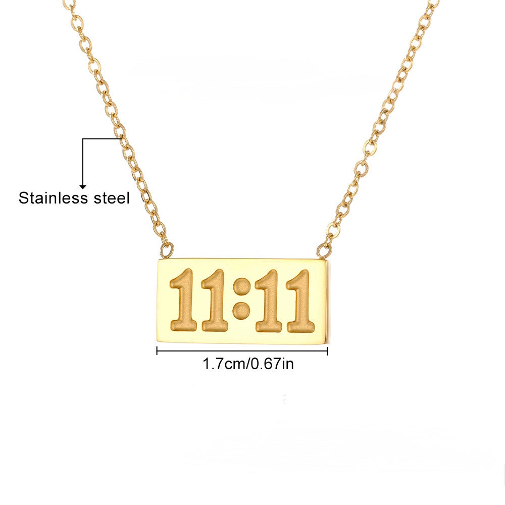 Collar 11:11 - acero inoxidable