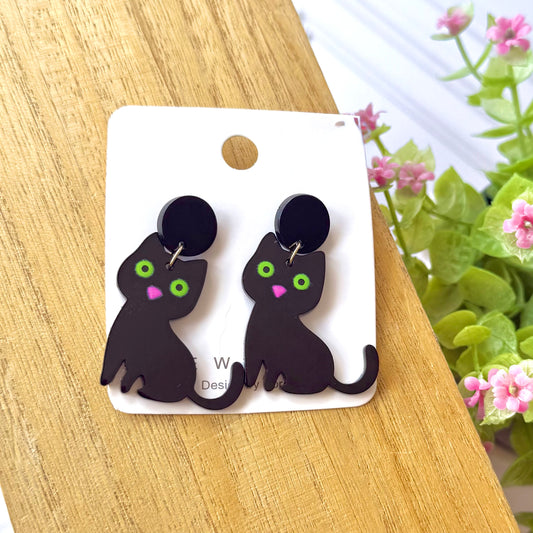 Aretes gatitos negros