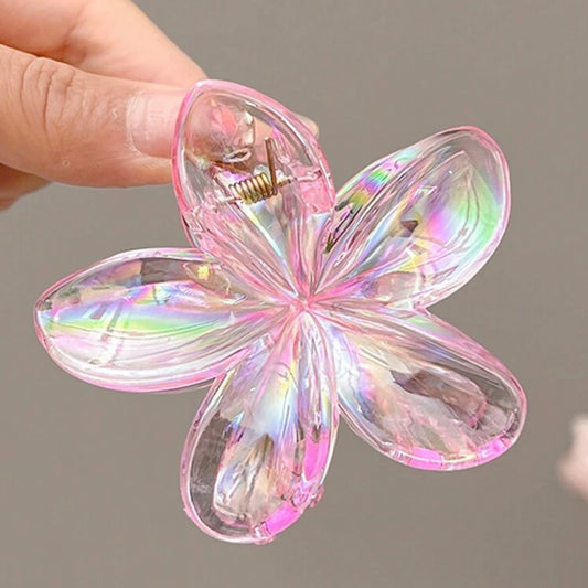 Pinza de flor transparente - rosa