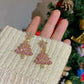 Aretes de arbolitos rosados